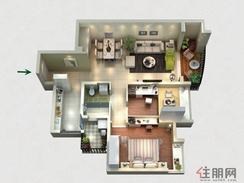 【87平户型】2室2厅1卫1厨1阳台