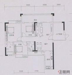 【121平户型】2室1厅2卫1厨1阳台