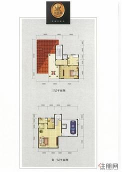 【负一层、三层平面图】
