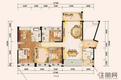 【天颂G区160平米户型】4室2厅1卫2厨2阳台