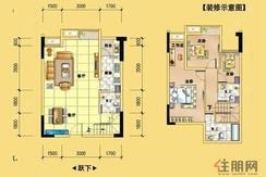 【82平户型】3室2厅3卫1厨1阳台