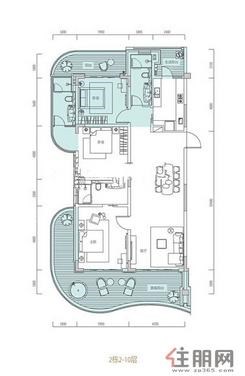 【户型图】2室2厅2卫1厨1阳台