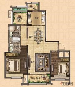 【户型图】3室2厅2卫1厨