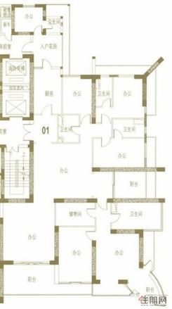 【户型3】5室2厅5卫1厨3阳台