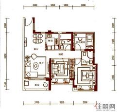 【5栋B户型】3室2厅2卫1厨1阳台