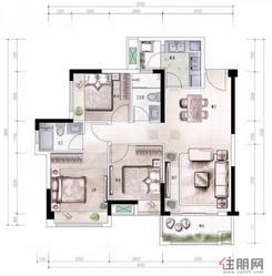 【户型图】3室2厅2卫1厨