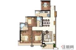 【6、9#楼户型（建面111㎡的4房）】4室2厅2卫1厨1阳台