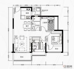 【3室2厅1卫】3室2厅1卫1厨3阳台