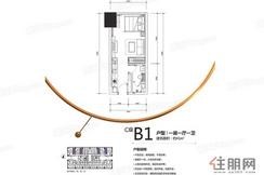 【C座B1户型】1室1厅1卫1厨1阳台