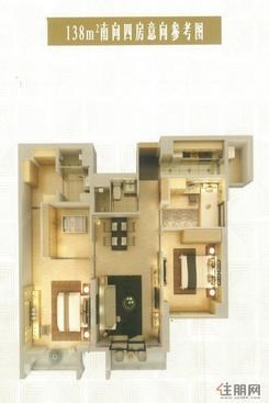 【户型4】4室2厅2卫1厨1阳台