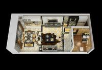 样板间效果图 1层鸟瞰