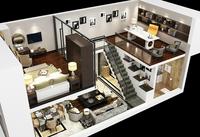 样板间效果图 鸟瞰图