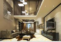 样板间效果图 客厅 