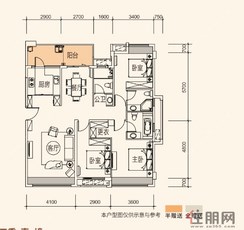 【128㎡户型】3室2厅2卫1厨1阳台