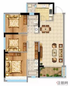 【C户型】3室2厅2卫1厨2阳台