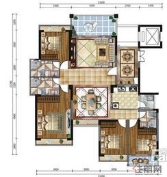 【D/E栋A+B/C+D户型175.00㎡】4室2厅3卫1厨3阳台