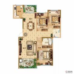 【三房两厅两卫双阳台】3室2厅2卫1厨2阳台