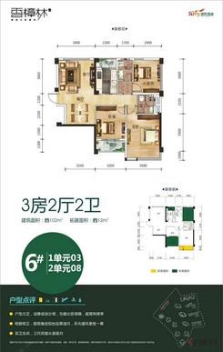 【6#03/08】3室2厅2卫1厨2阳台