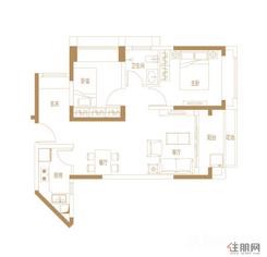 【户型图】2室1厅1卫1厨1阳台