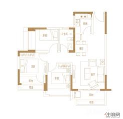 【户型图】3室2厅1卫1厨2阳台