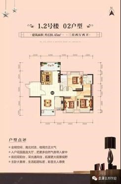 【1、2号楼 02户型】3室2厅2卫1厨