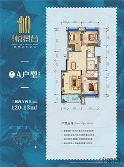 【1#2#A户型】3室2厅2卫1厨1阳台