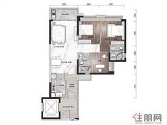 【90平户型】3室2厅2卫1厨1阳台