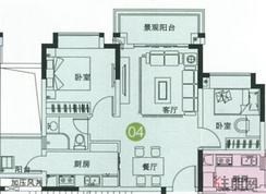 【户型图】2室2厅1卫1厨
