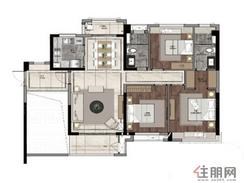 【C户型】3室2厅2卫1厨1阳台