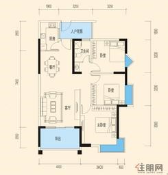 【户型图】3室2厅1卫1厨