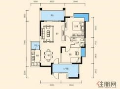 【户型图】2室2厅1卫1厨