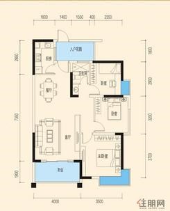 【户型图】3室2厅1卫1厨