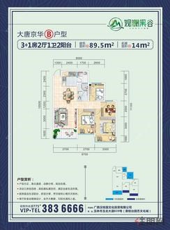 【大唐京华B户型】3室2厅2卫1厨2阳台