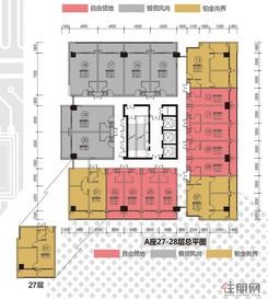 【A座27-28层总平图】