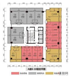 【A座6-10层总平图】