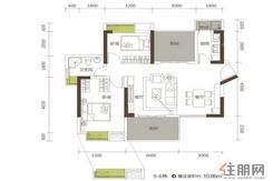 【1-6栋A1户型】3室2厅1卫1厨2阳台