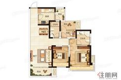 【5-7/9-11栋H户型】2室2厅2卫1厨1阳台