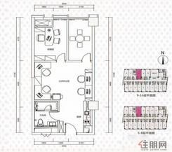 【户型2】1室2厅1卫1厨