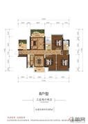 B户型三室两厅两卫（仅供参考效果图）