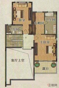 【唐宁郡G户型首层】1室2厅2卫1厨