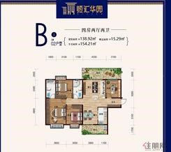 【高层户型B1-01】4室2厅2卫1厨2阳台