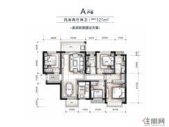 【A户型121㎡】4室2厅2卫1厨2阳台