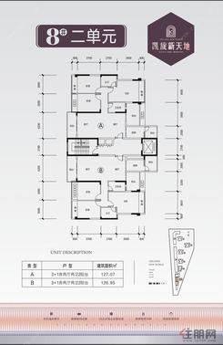 【8#二单元】4室2厅2卫1厨2阳台
