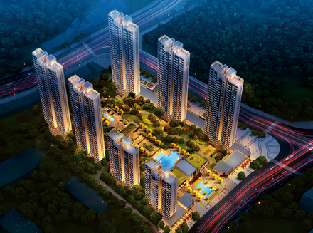 山湖海上城效果图