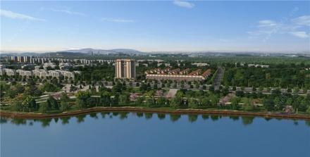 定罗湖山庄鸟瞰图