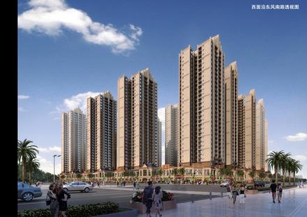 沿东风南路透视图