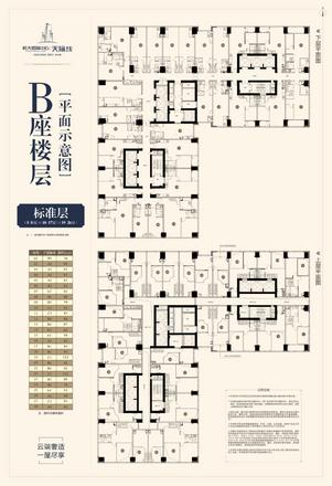 B座楼层平面示意图