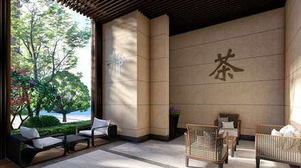 华商紫东苑架空层会客厅