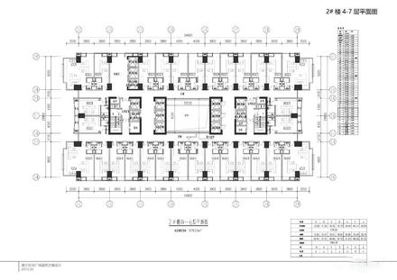 2#楼4-7层平面图