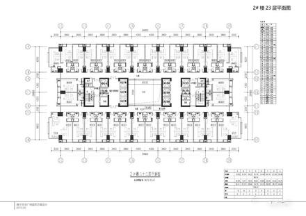 2#楼23层平面图